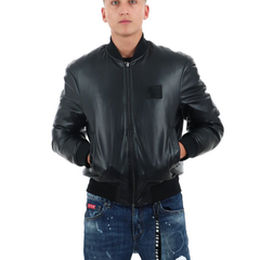 Armani Exchange men’s black woven blouson jacket