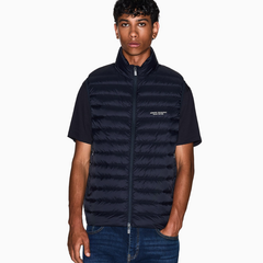Armani Exchange men’s deep navy full-zip sleeveless down vest