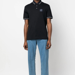 Armani Exchange men’s navy polo shirt in cotton