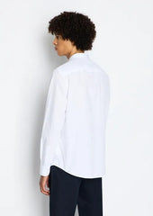 Armani Exchange white woven shirt 6RZC43 ZNXLZ da uomo slim fit