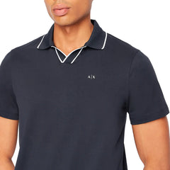 AX  OPEN NECK POLO - NAVY 3RZFFC