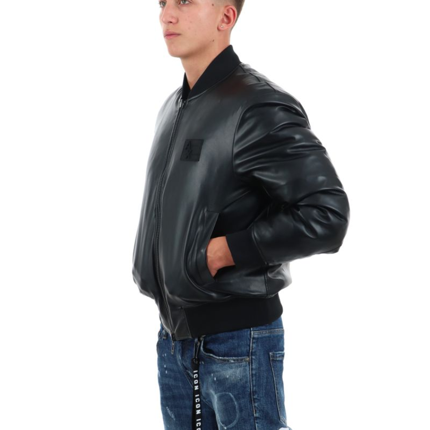 Armani Exchange men’s black woven blouson jacket