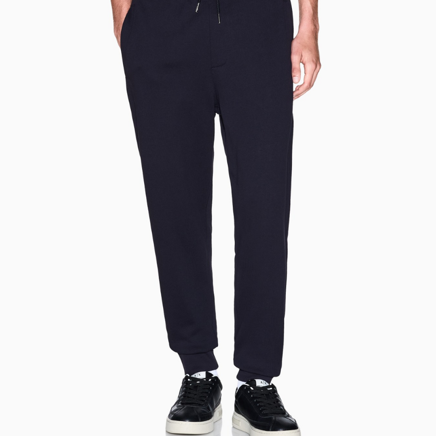 Armani Exchange men’s jersey comfort jogger pants navy blue