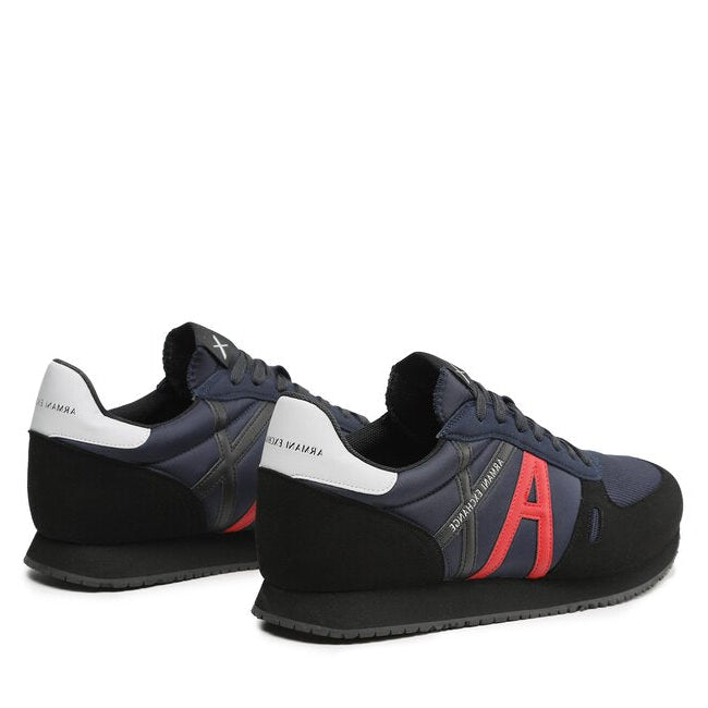 Armani Exchange Men’s Sneakers ECO-SUEDE Navy+Black ARMANI EXCHANGE