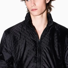 Armani Exchange black jacquard allover blouson jacket da uomo