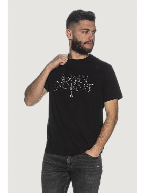 Armani Exchange black t-shirt 3DZTJF ZJH4Z da uomo