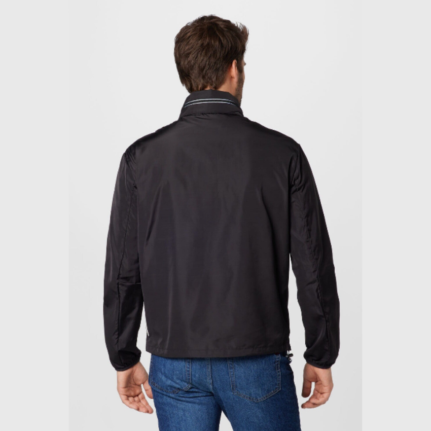 Armani Exchange black woven blouson jacket 8NZB07 ZNWFZ da uomo