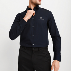 Armani Exchange deep navy shirt model 8NZCP2 for men