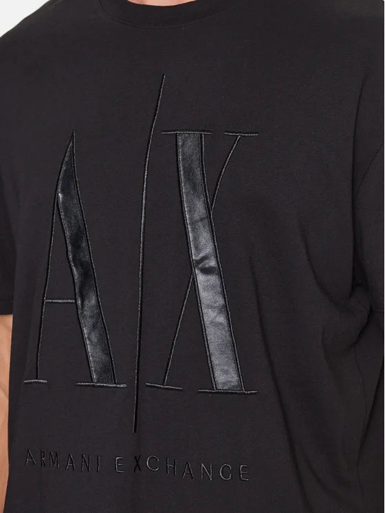 Armani Exchange men’s black jersey t-shirt 8NZTPQ ZJH4Z da uomo