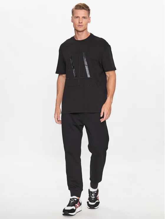 Armani Exchange men’s black jersey t-shirt 8NZTPQ ZJH4Z da uomo
