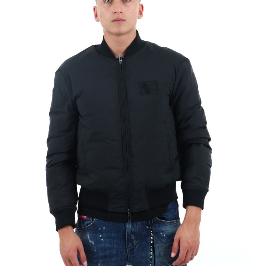 Armani Exchange men’s black woven blouson jacket