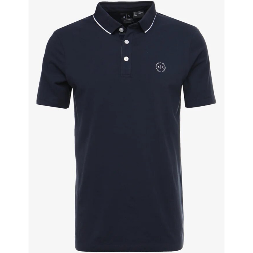 Armani Exchange navy blue polo shirt for men