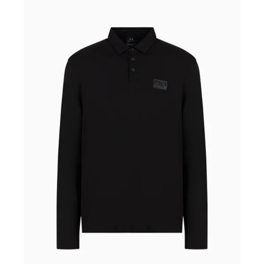 Armani Exchange polo shirt black 6RZFHJ ZJ8EZ da uomo in cotone