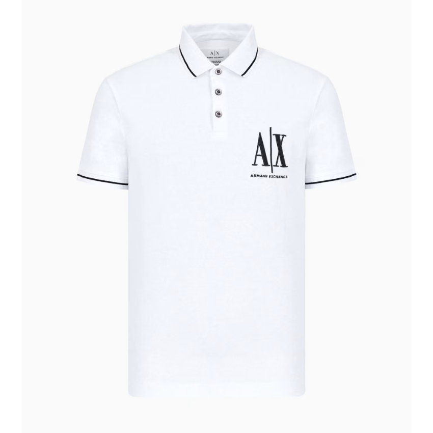 Armani Exchange regular fit polo shirt in Icon Project Piquet for men