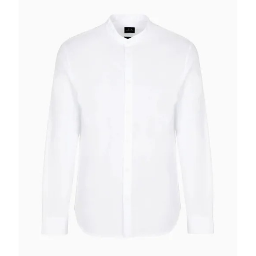 Armani Exchange white woven shirt 6RZC43 ZNXLZ da uomo slim fit