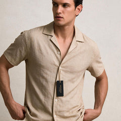 Cuban Collar Linen Shirt Noor's 1975