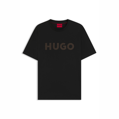 Dulivio U253 short-sleeved t-shirt in black, minimalist casual crew neck top