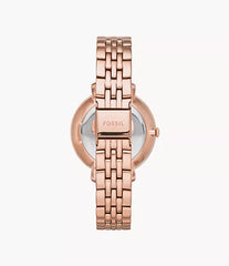 Fossil Jacqueline Three-Hand Rose Gold-Tone Stainless Steel Watch