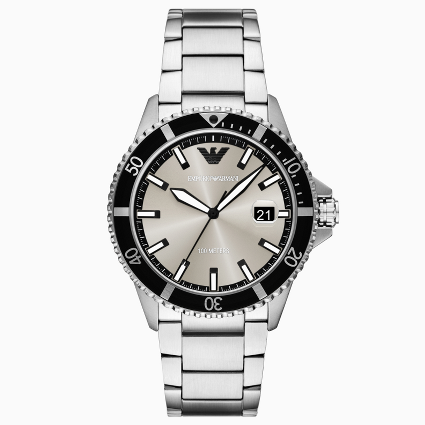 Emporio Armani World Explorer AR11683 men’s watch silver dial