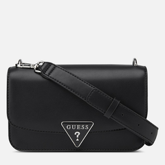 Esmeray flap crossbody bag in black with adjustable strap