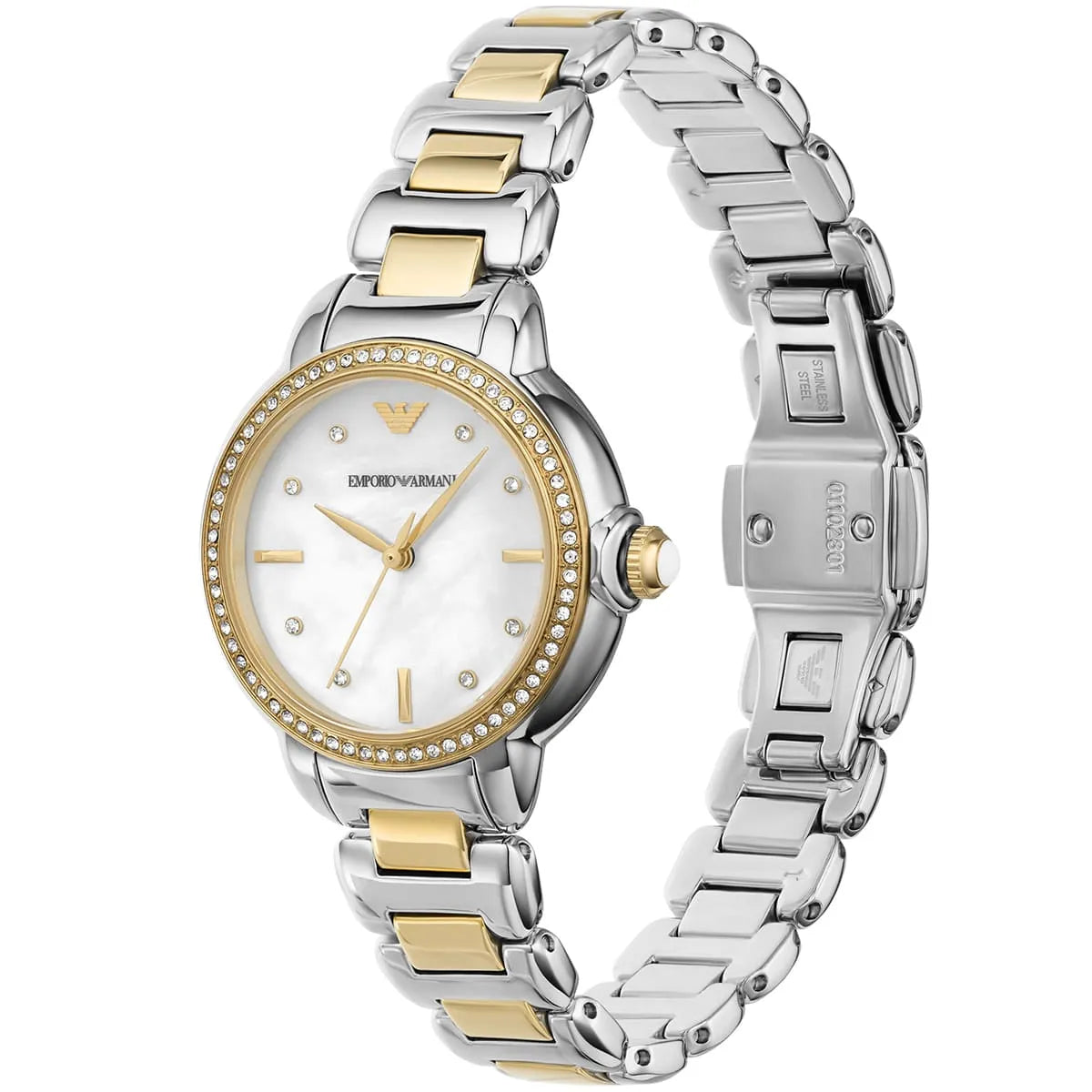 Emporio Armani Women's Mia Two-tone Stainless Steel Mother Of Pearl Dial Quartz Watch AR11524