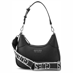 GUESS Berkton mini top zip bag in cognac (COA) with adjustable strap
