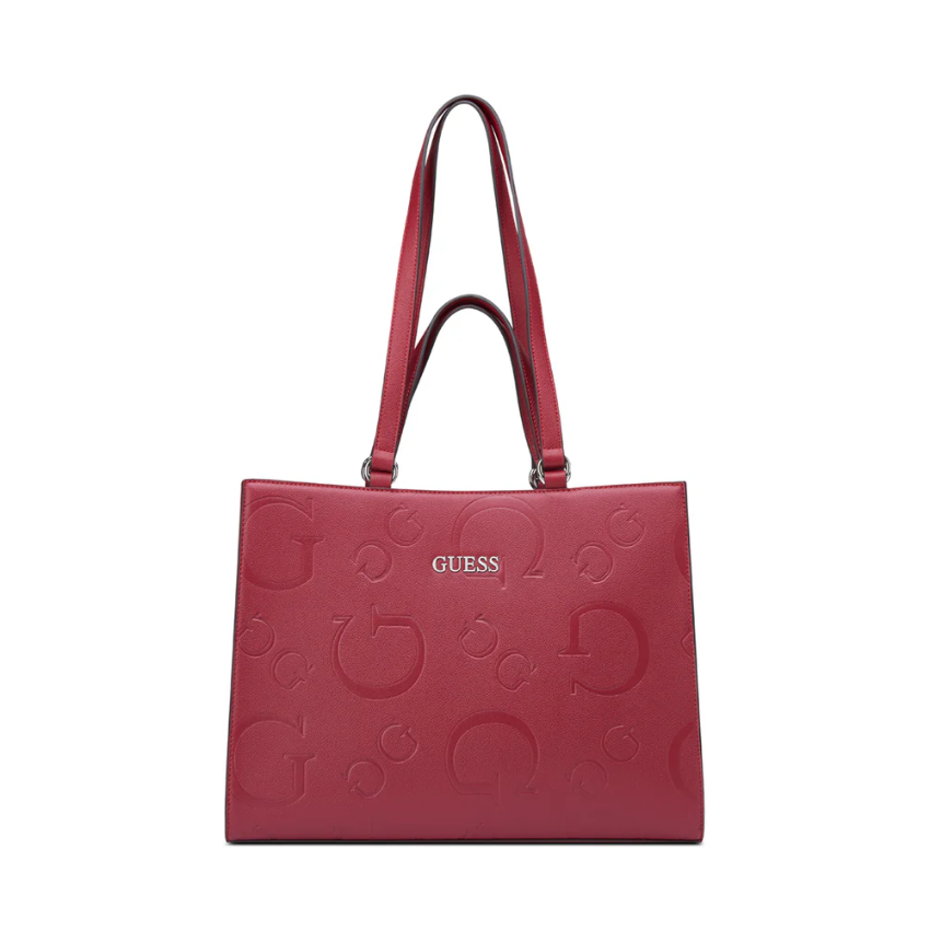 GUESS Forber carryall bag in Black Cherry with logo detail