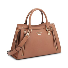 GUESS Wrenley satchel bag – structured designer handbag for women