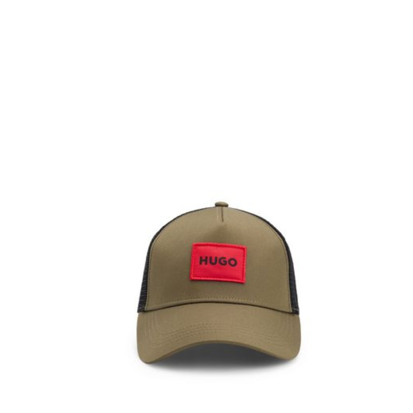 HUGO Men's Kody-PL cap in Open Green with embroidered logo on the front.