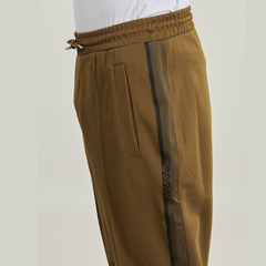 Hugo Derwent brown T-shirt with logo graphic, short-sleeved crew neck