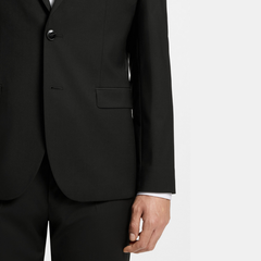 Hugo Arti-Hesten253X-MH black two-piece slim-fit suit with single-breasted jacket and matching trousers