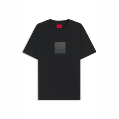 Hugo Dusplit T-shirt with split logo design, short-sleeved casual top