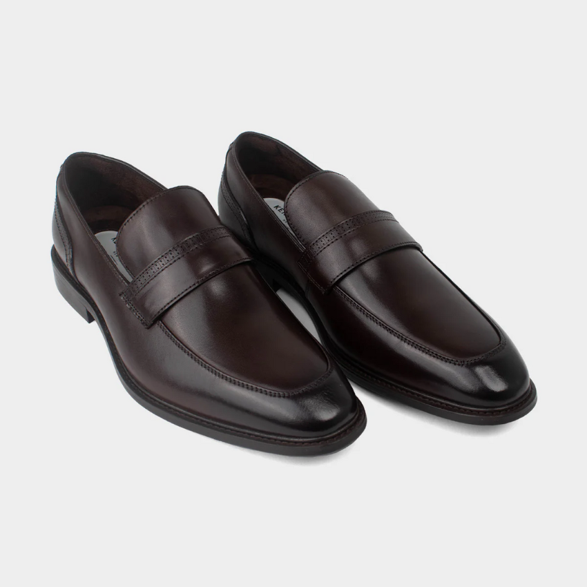 Kenneth Cole men’s coffee leather Charles loafer dress shoes