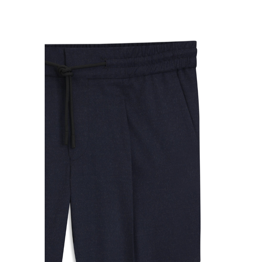 Melange slim-fit trousers in stretch flannel, tailored men's dress pants