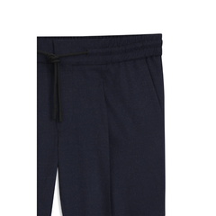 Melange slim-fit trousers in stretch flannel, tailored men's dress pants