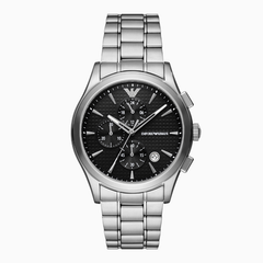 Men’s chronograph stainless steel watch with metal bracelet