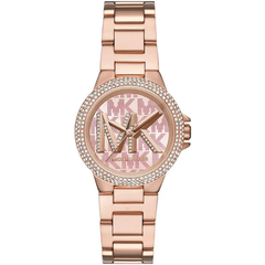 Michael Kors Camille MK7197 women?s three-hand watch rose gold dial rose gold steel strap