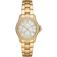 Michael Kors MK7363 women?s quartz gold stainless steel watch mother of pearl dial 33mm