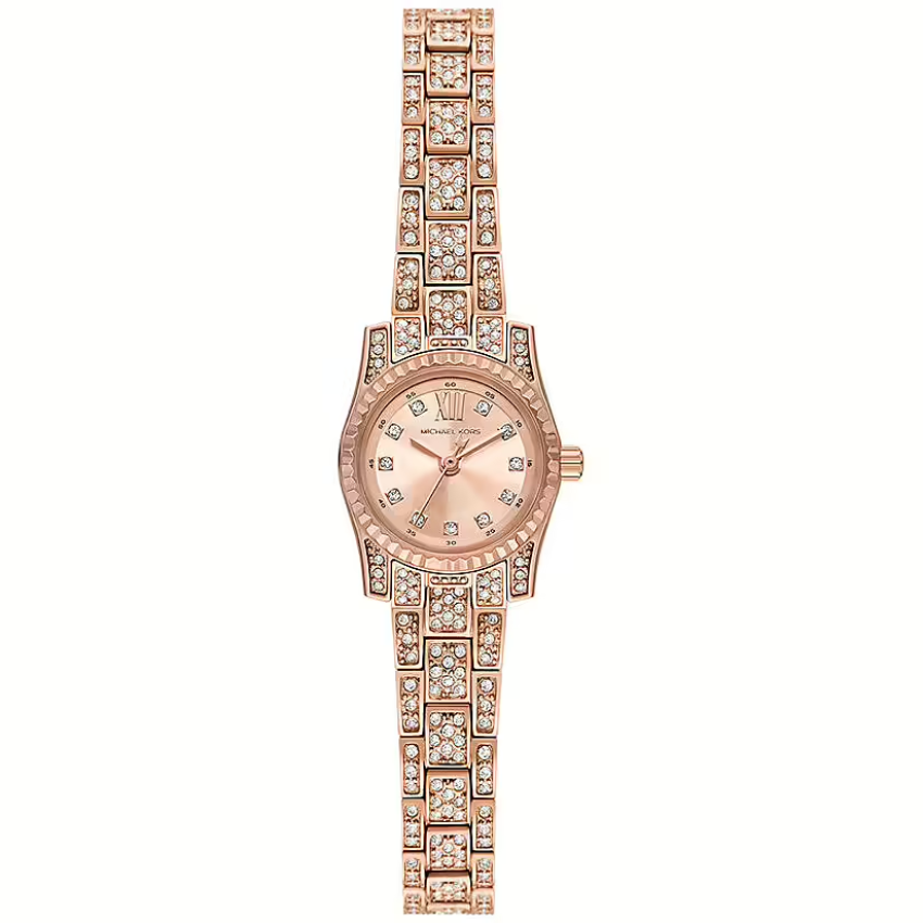 Michael Kors Mini Lexington pavé rose gold-tone women?s watch