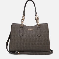 Millport satchel bag in natural with structured design and top handles