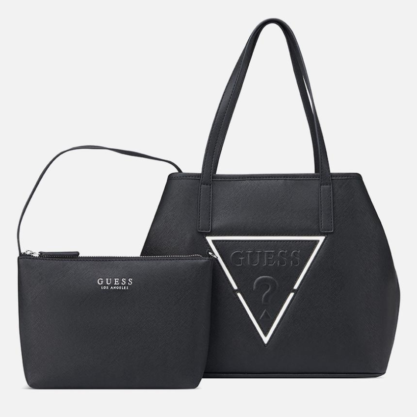 Portini Trap Tote bag in black with structured design