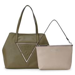 Portini Trap Tote bag in olive with structured design