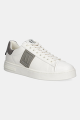 Armani Exchange Flat Sole White Sneaker with Ax Logo