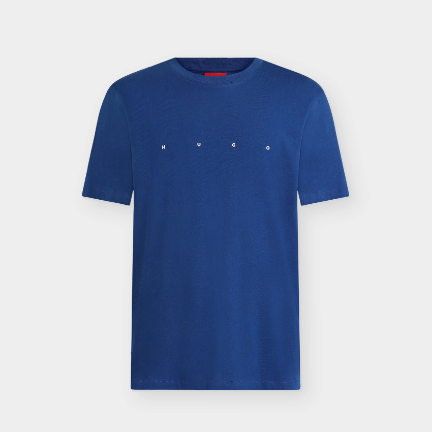 HUGO Dorosi Men's Basic Cotton T-Shirt – Open Blue Hugo Boss