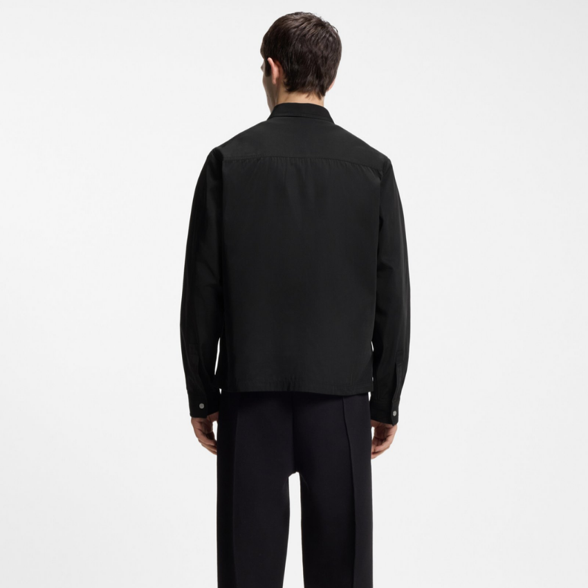 HUGO Elack Oversized-Fit Zip-Up Shirt Hugo Boss
