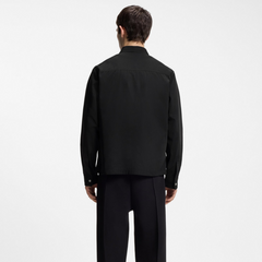 HUGO Elack Oversized-Fit Zip-Up Shirt Hugo Boss