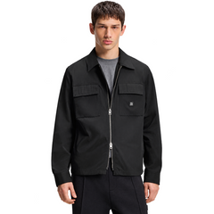 HUGO Elack Oversized-Fit Zip-Up Shirt Hugo Boss