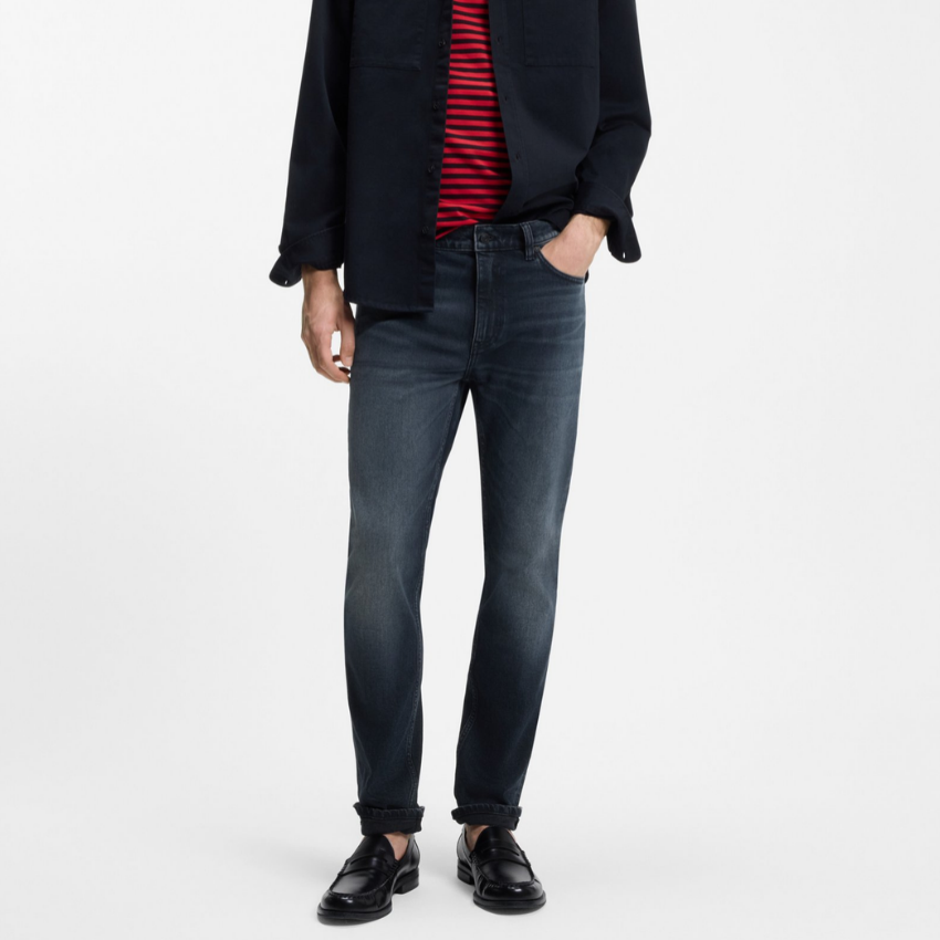 HUGO 708 Slim-Fit Dark Blue Stretch Denim Jeans Hugo Boss