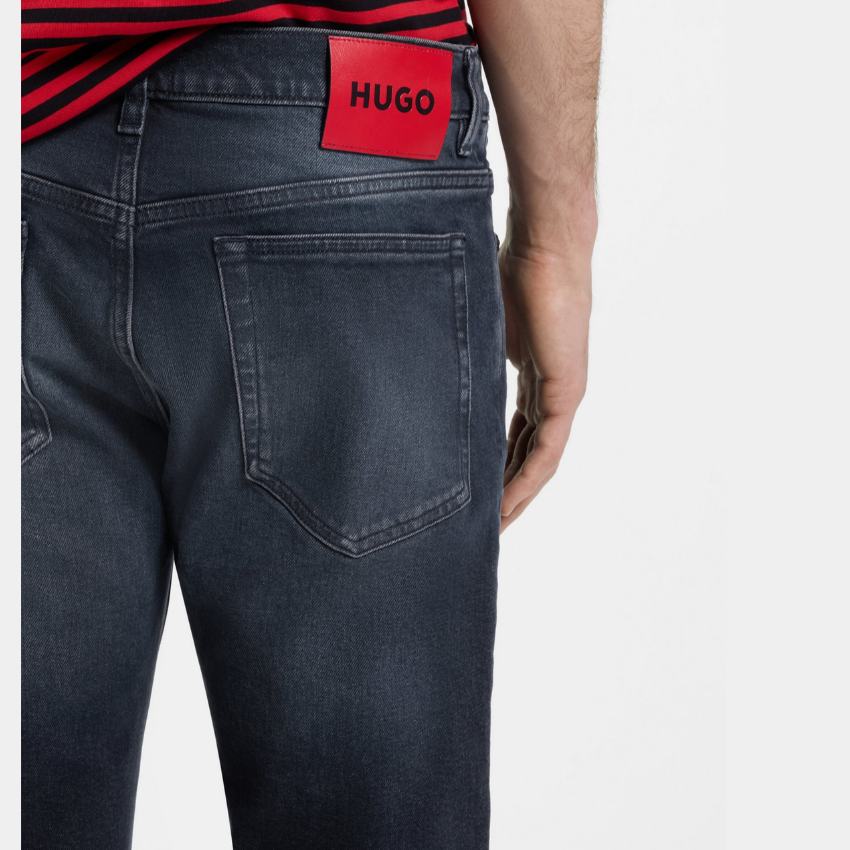 HUGO 708 Slim-Fit Dark Blue Stretch Denim Jeans Hugo Boss