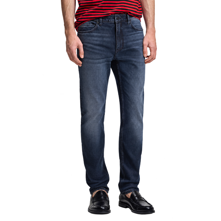 HUGO 708 Slim-Fit Dark Blue Stretch Denim Jeans Hugo Boss